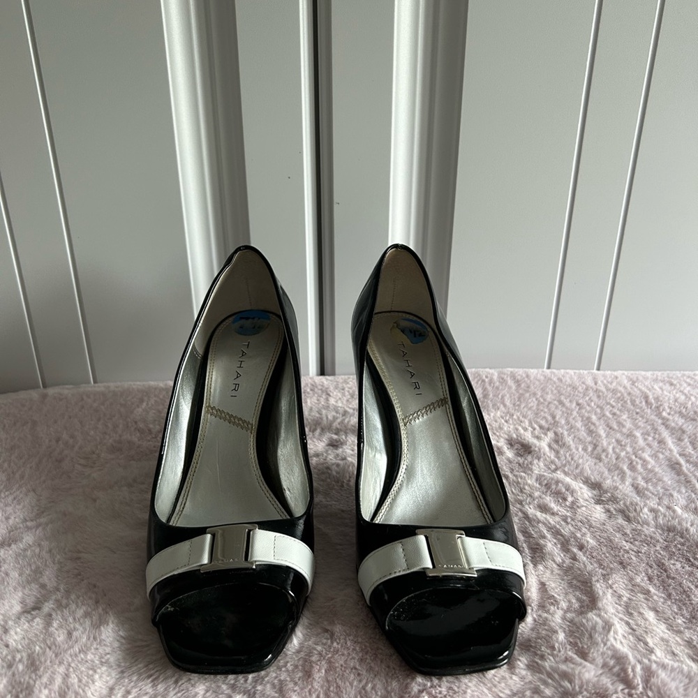 Elegant Black and White Women's Tahari Heels